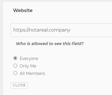 profile field visibility